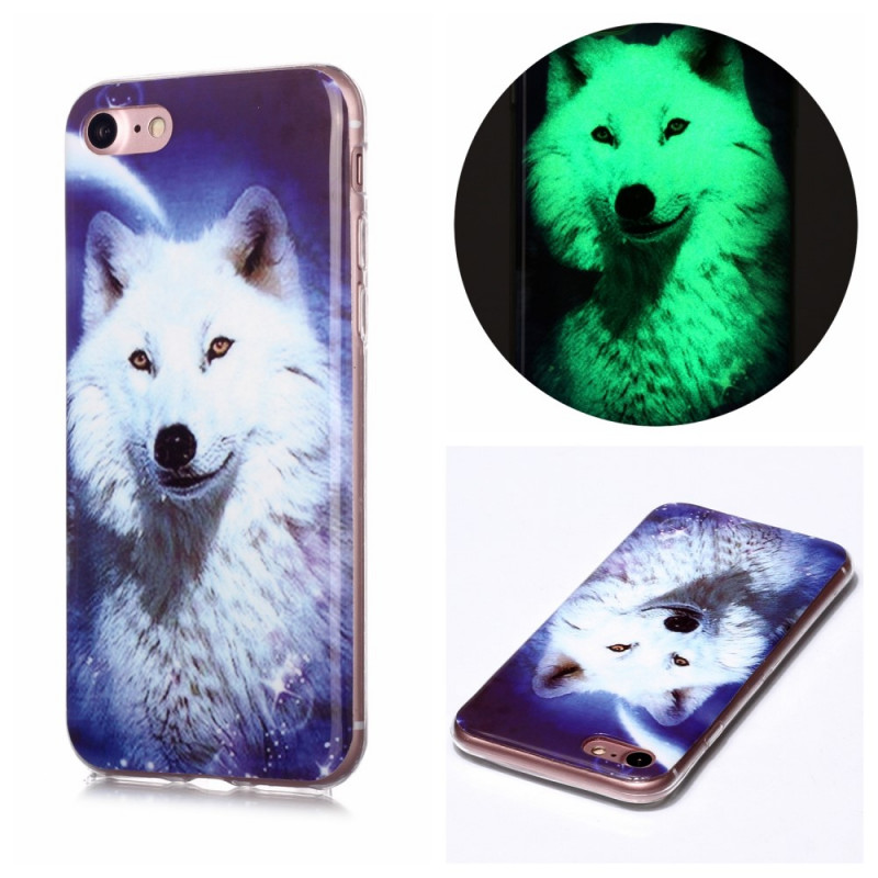 Hoesje iPhone SE 3 / SE 2 / 8 / 7 Fluorescerende Wolf
