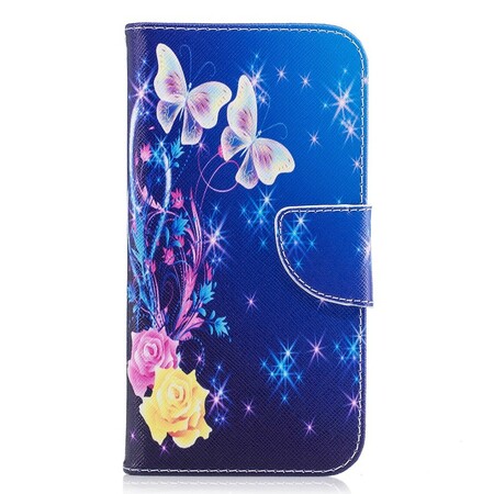 Samsung Galaxy J7 2017 Hoesje Vlinders in de Nacht