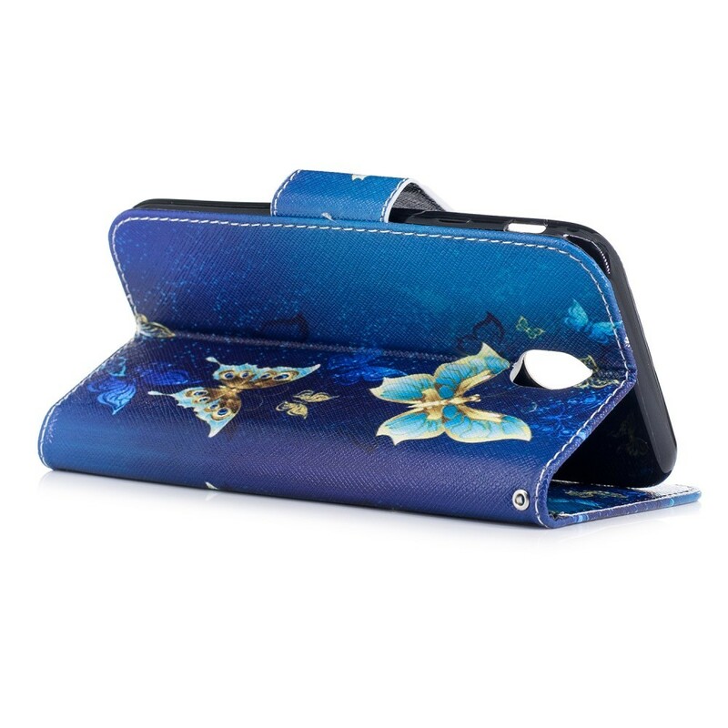 Samsung Galaxy J7 2017 Hoesje Vlinders in de Nacht