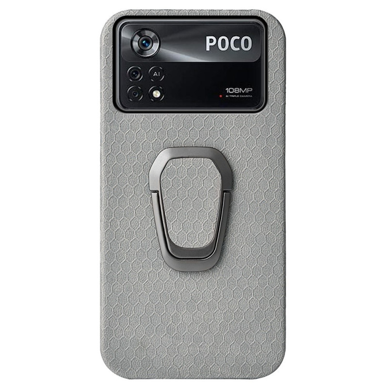 Poco X4 Pro 5G honingraat textuur case met standaard
