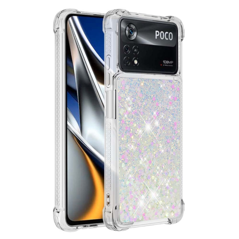 Hoesje Poco X4 Pro 5G Begeert Glitter