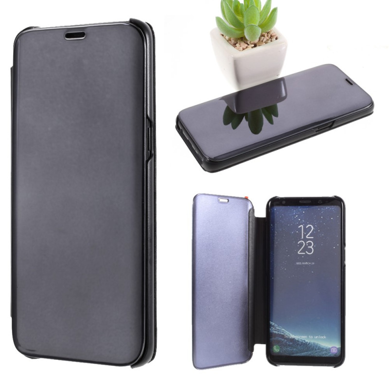 Bekijk Cover Samsung Galaxy S8 Spiegel en Leder Effect