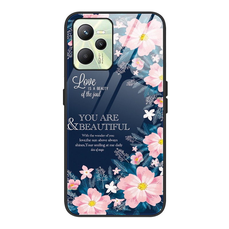 Etui Realme C35 Love Roze Bloemen