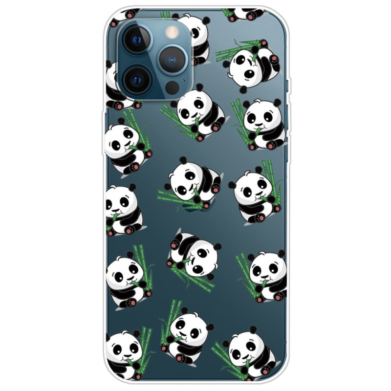iPhone 14 Pro Transparant Hoesje Kleine Panda's