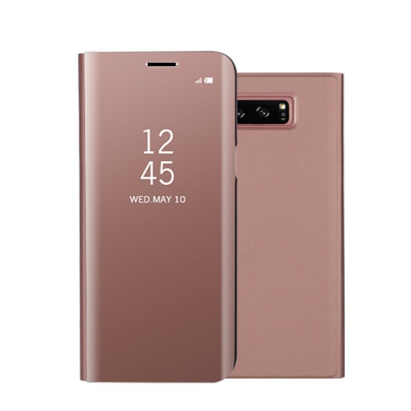 Flip cover Samsung Galaxy Note 8 spiegel en leer effect