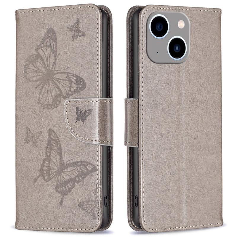 Hoesje voor iPhone 14 Plus met vlinderprint Lanyard