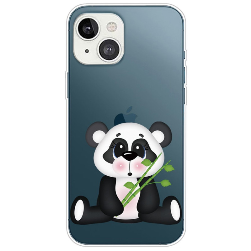 iPhone 14 Plus Transparant Hoesje Droevige Panda