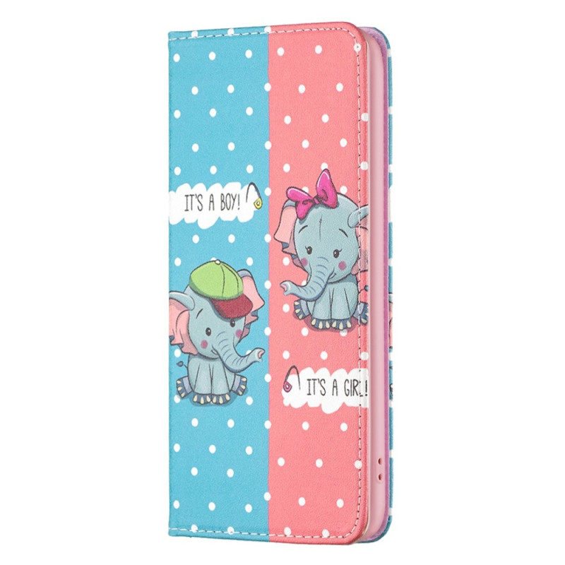 Flip Cover iPhone 14 Pro Max Baby Olifantjes