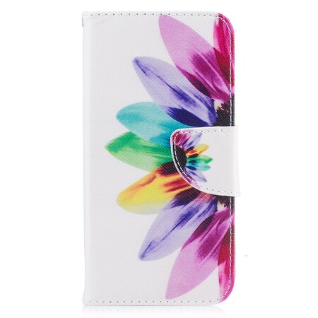 Hoesje iPhone X aquarel bloem