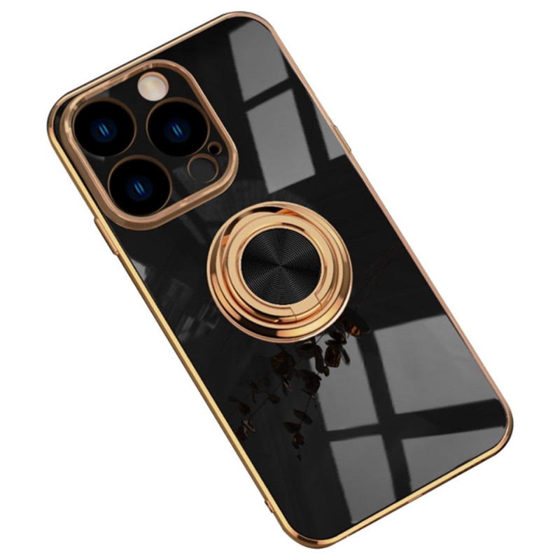 Case iPhone 14 Pro Metaal Effect Ring-Steun