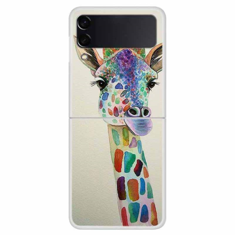 Samsung Galaxy Z Flip 4 Giraffe Kleurrijk Geval