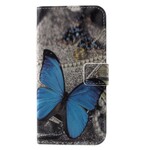 Hoesje iPhone X Vlinder Blauw