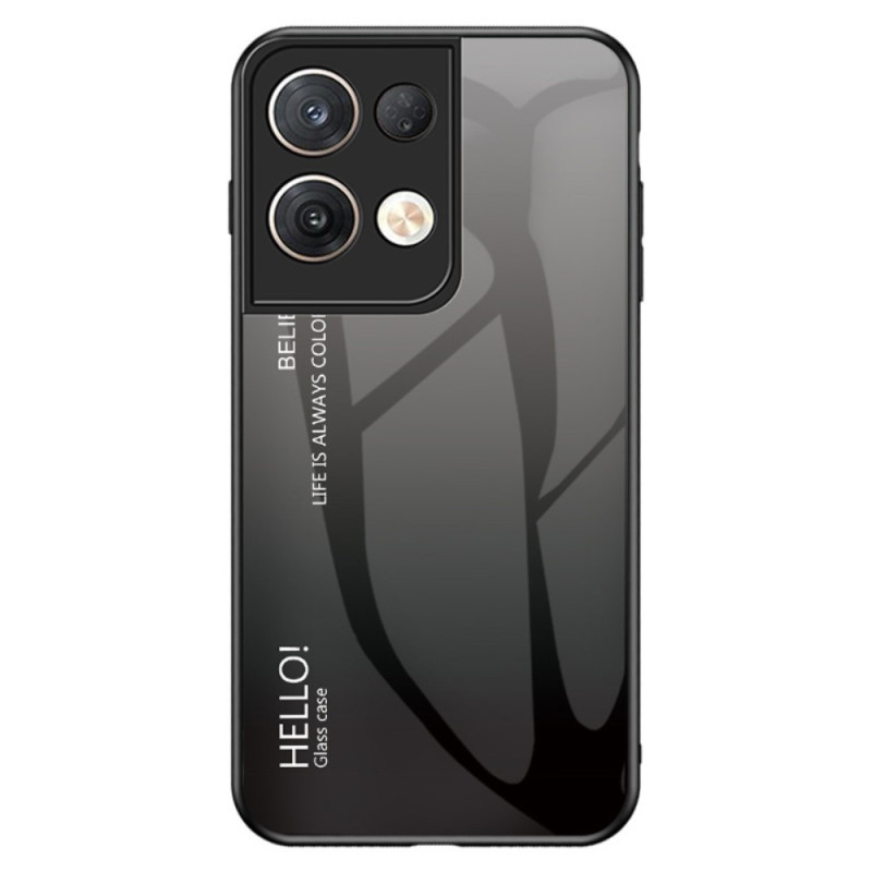 Oppo Reno 8 Pro Geval Gehard Glas Hallo