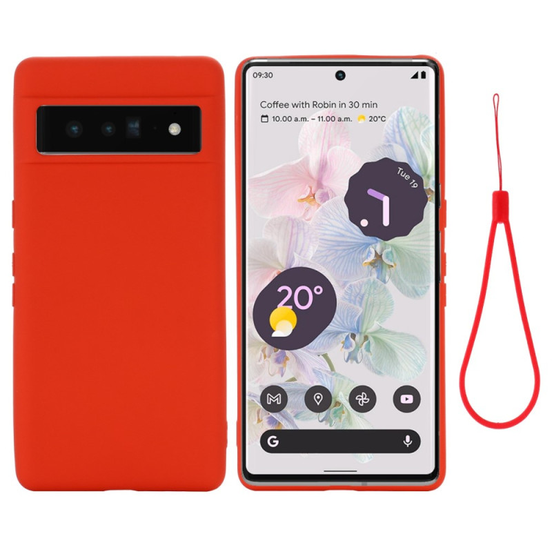 Google Pixel 7 Liquid Silicone Cover met sleutelkoord