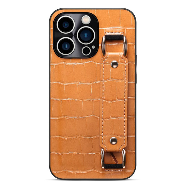 Case iPhone 14 Pro Card Case met Krokodillenbandje