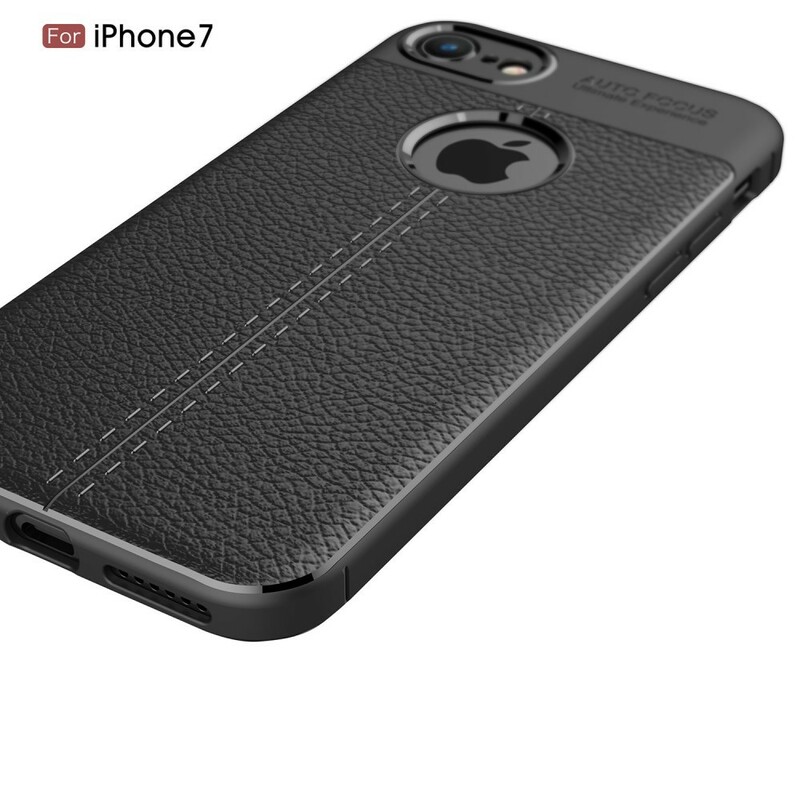 iPhone 8/7 Leather effect hoesje Litchi