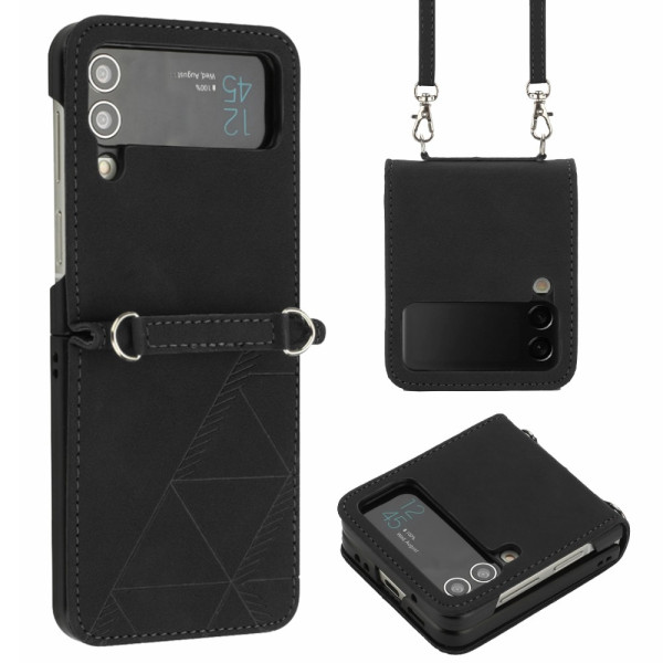 Samsung Galaxy Z Flip 4 Driehoekjes Case met Schouderriem