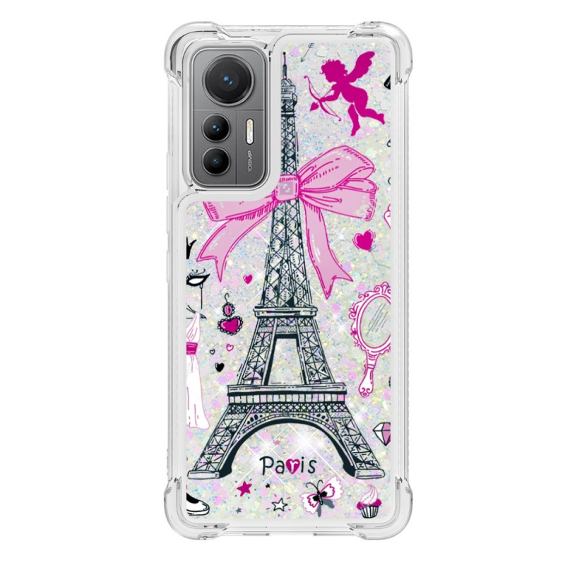 Xiaomi 12 Lite Glitter Hoesje Eiffeltoren