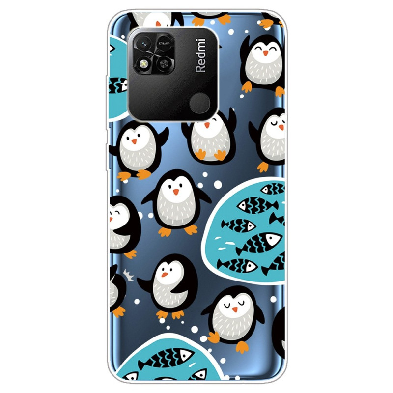 Xiaomi Redmi 10A Transparante Pinguïns Case