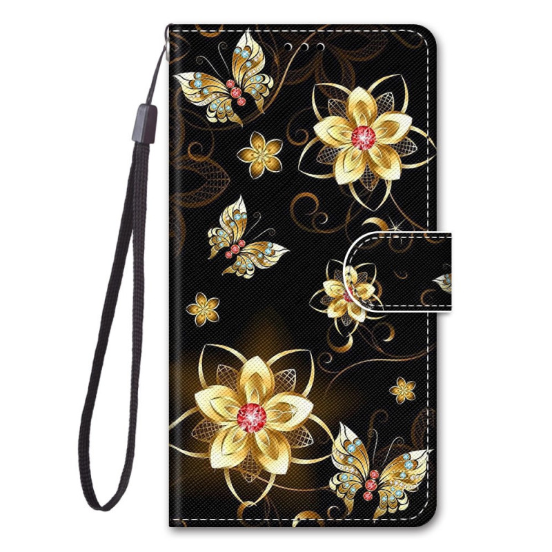 Xiaomi Redmi 10A Gold Flower Strap Case