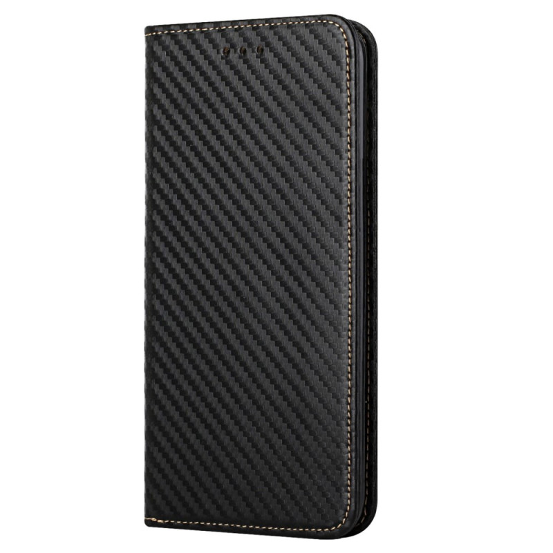 Flip Cover Samsung Galaxy S23 5G stijl Carbon Fiber Strap