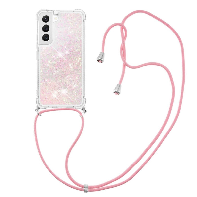 Samsung Galaxy S23 5G Glitter Hoesje met sleutelkoord