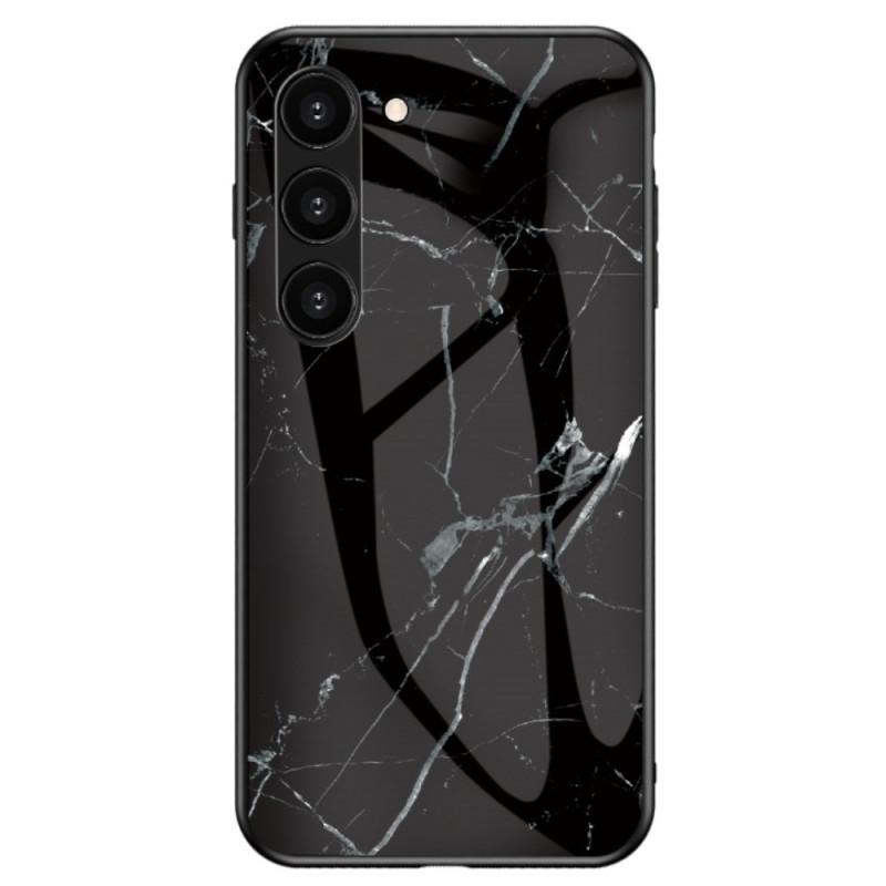 Samsung Galaxy S23 5G Marmer Beveiligd Glas Hoesje