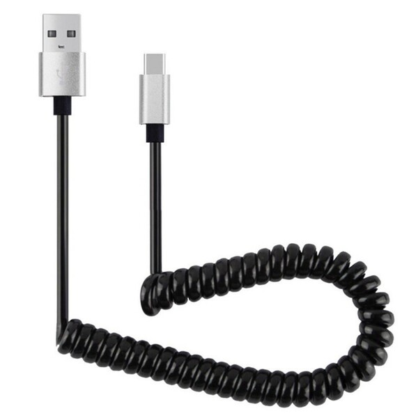 USB naar USBC veerbelaste oplaadkabel