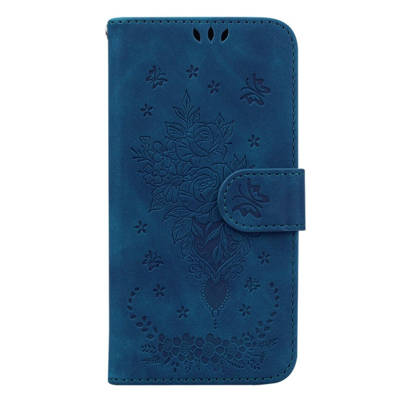 Samsung Galaxy S23 5G Roze en Butterfly Strap Case