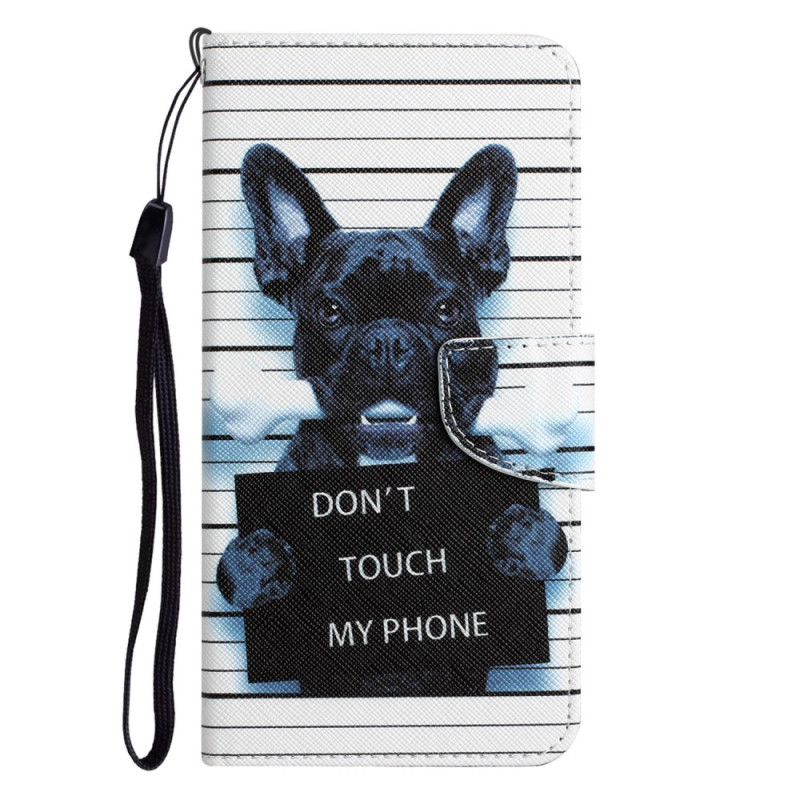 Samsung Galaxy S23 Plus 5G Dog Case Raak mijn telefoon niet aan met riempje