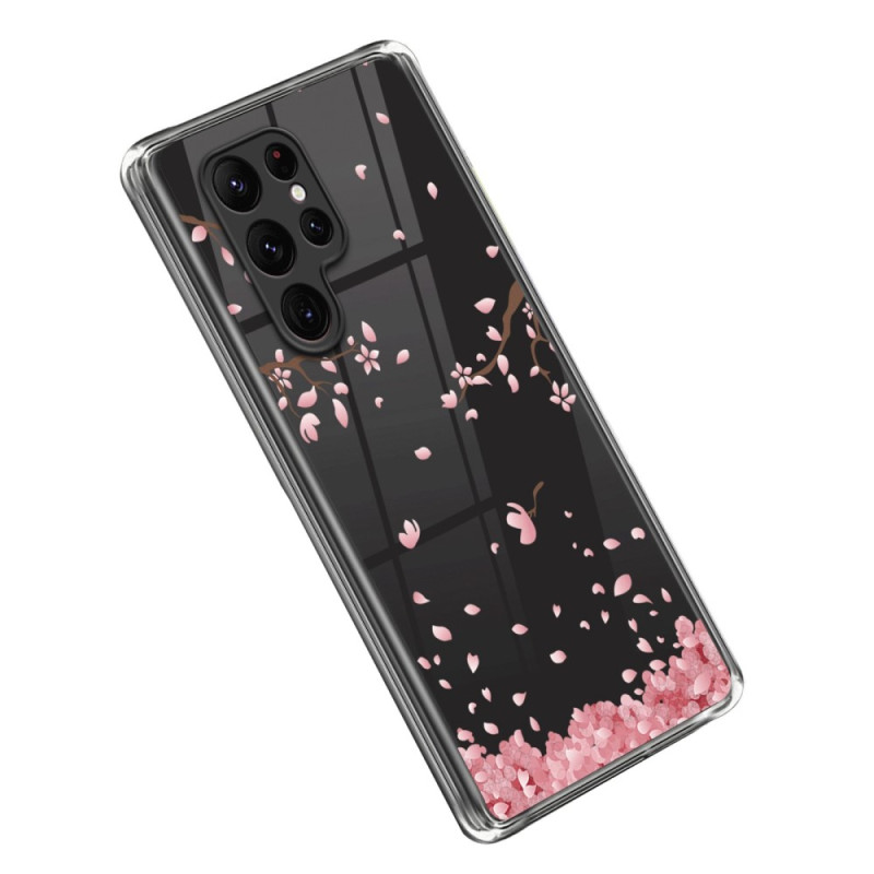 Samsung Galaxy S23 Ultra 5G Hoesje Roze Bloemen
