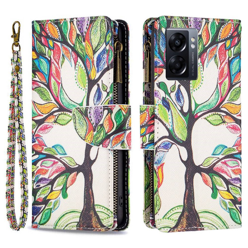 Etui Oppo A77 5G / A57 5G Zakje met rits Boom