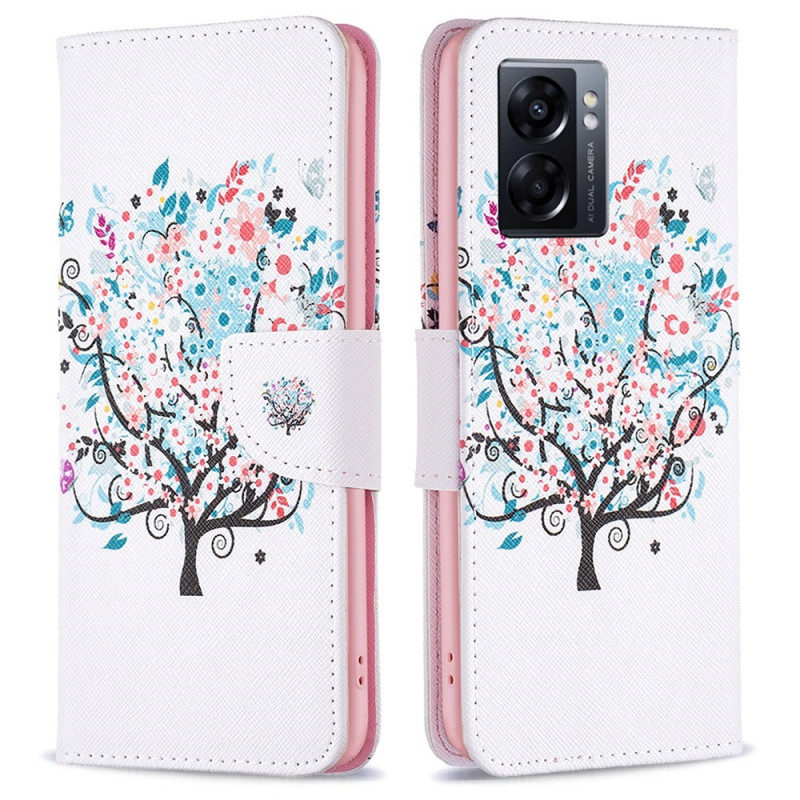 Hoesje Oppo A77 5G / A57 5G Gebloemde Boom