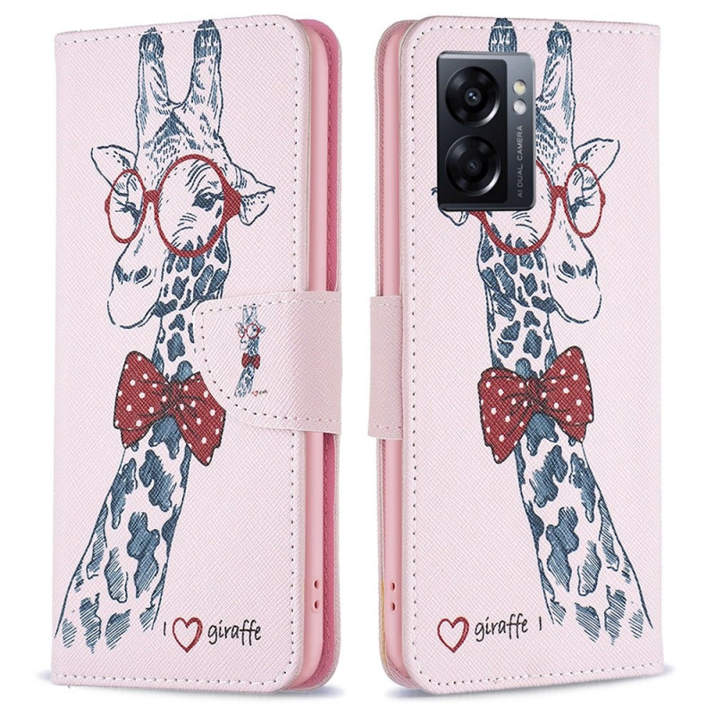 Hoesje Oppo A77 5G / A57 5G Giraffe Intello