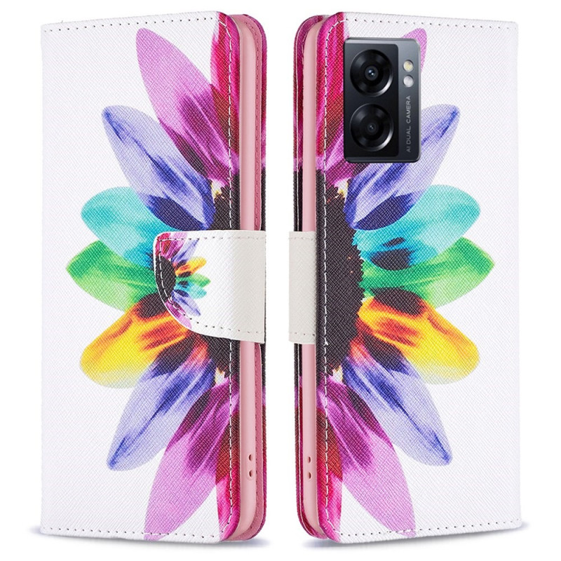 Hoesje Oppo A77 5G / A57 5G Aquarelbloem