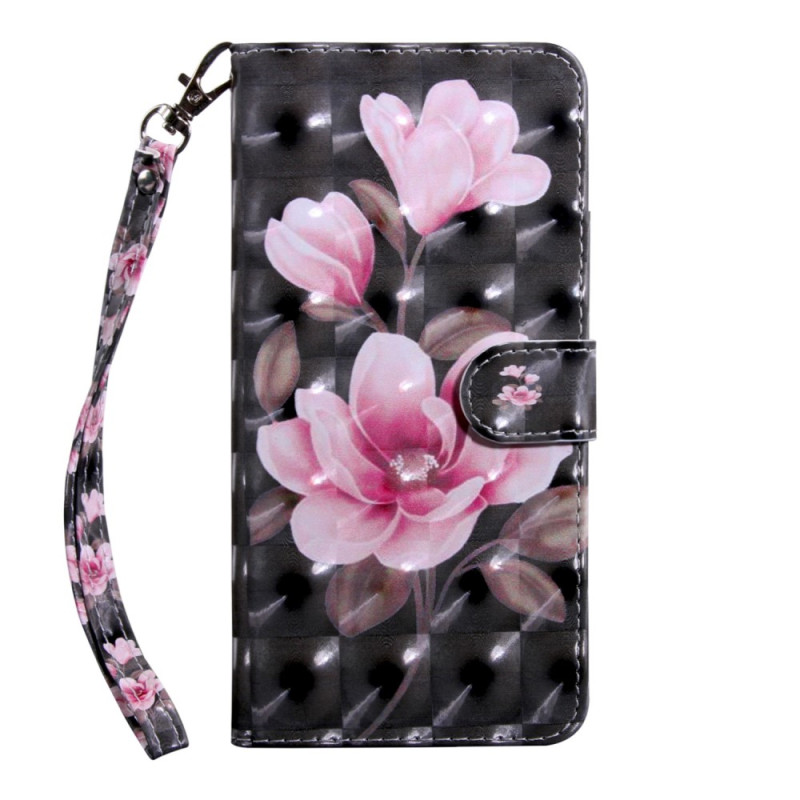 Hoesje Oppo A54 5G / A74 5G Bloemen met riempje