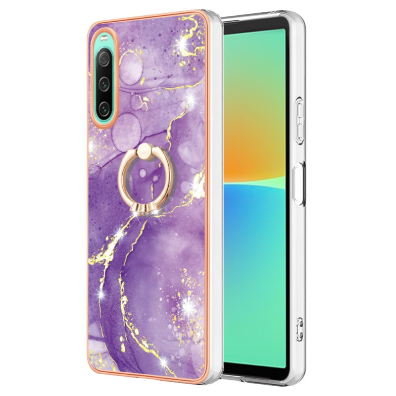 Sony Xperia 10 IV Marmeren Hoesje met Ringsteun