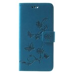 Hoesje Huawei Mate 10 Lite Vlinders en Bloemen met riem