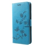 Hoesje Huawei Mate 10 Lite Vlinders en Bloemen met riem