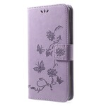 Hoesje Huawei Mate 10 Lite Vlinders en Bloemen met riem
