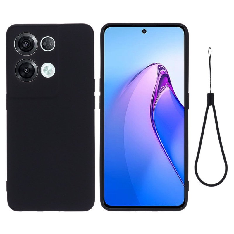 Oppo Reno 8 Pro Liquid Silicone Case met riempje