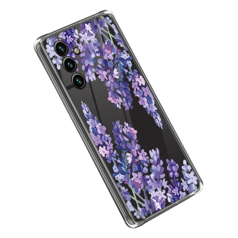 Samsung Galaxy A14 5G / A14 Clear Case Purple Flowers
