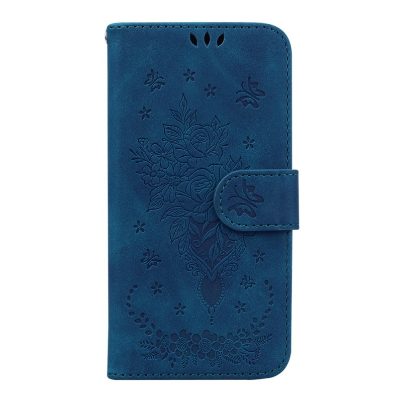 Samsung Galaxy A14 5G / A14 Roze en Butterfly Strap Case