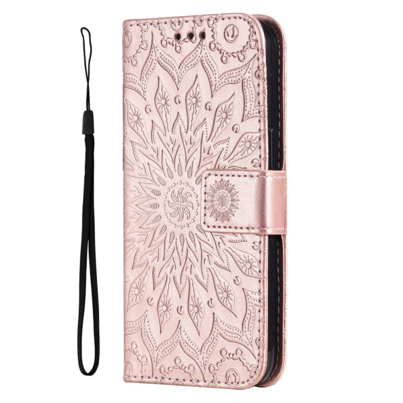 Honor Magic 5 Lite Zon Mandala Hoesje met Riempje