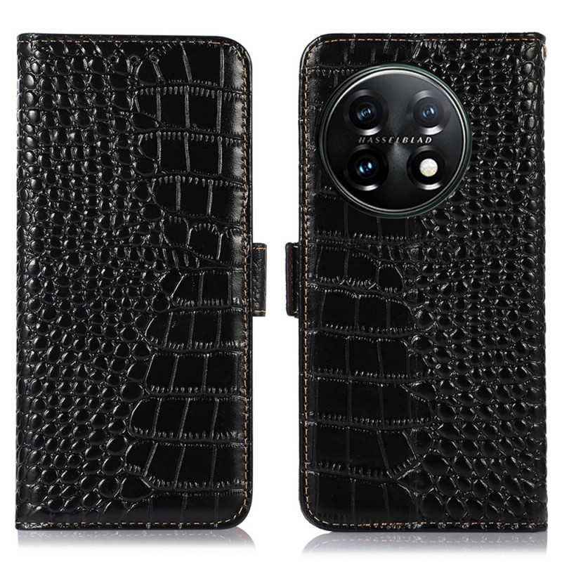OnePlus 11 5G RFID hoesje in krokodillenstijl