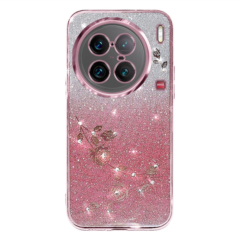 Vivo X90 Pro Roze Glitter Hoesje