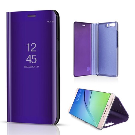 Bekijk Cover Huawei P10 Plus Spiegel en Leder Effect