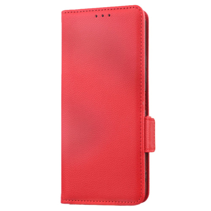 Hoesje Vivo Y35 / Y22s Kunstleer Lychee Dubbele Sluiting