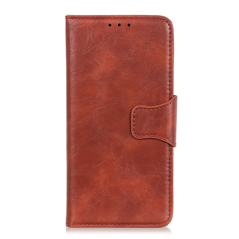 Housse Xiaomi Redmi Note 12 4G Cuir Fendu Fermoir Réversible