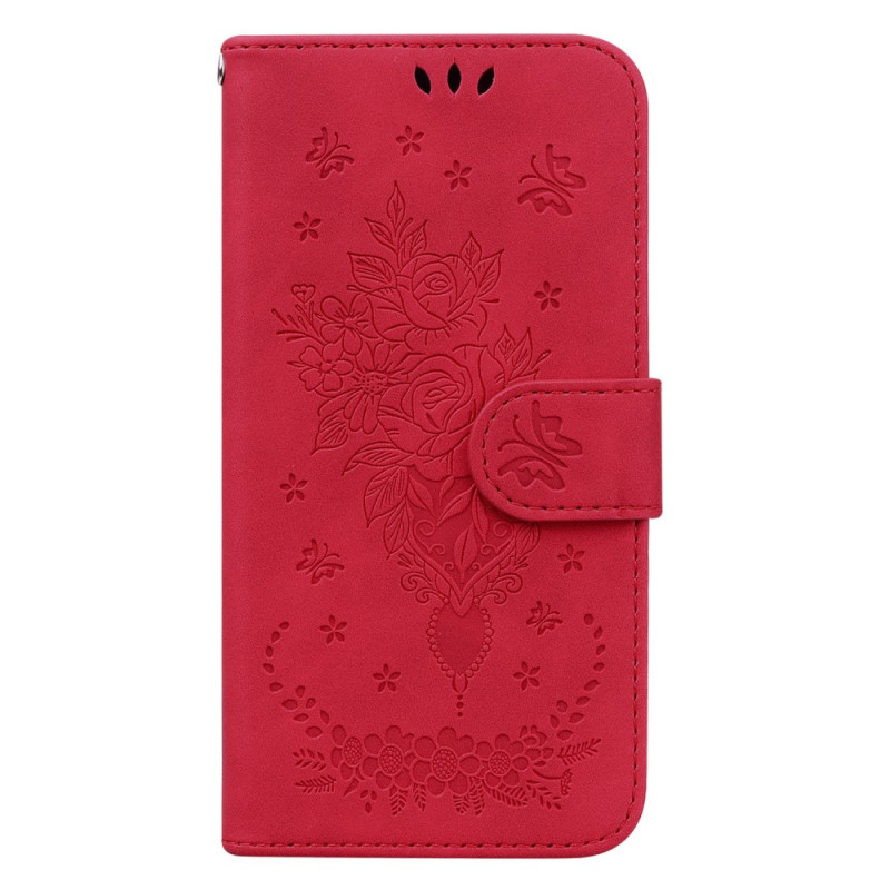 Xiaomi Redmi Note 12 4G Roze en Vlinder Band Case